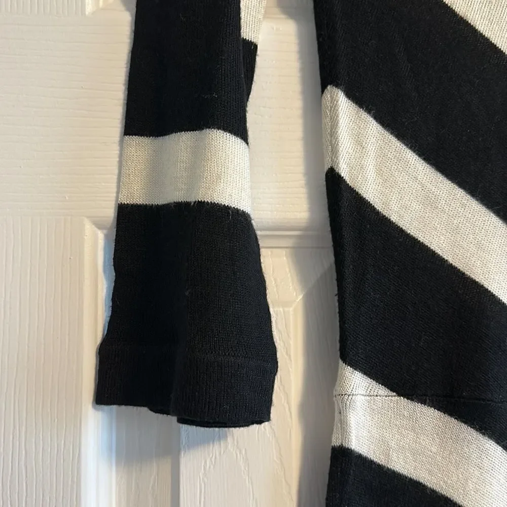 Alice & Olivia Women’s Black & White V Striped Sweater Festive Season Dress XS - Picture 4 of 7